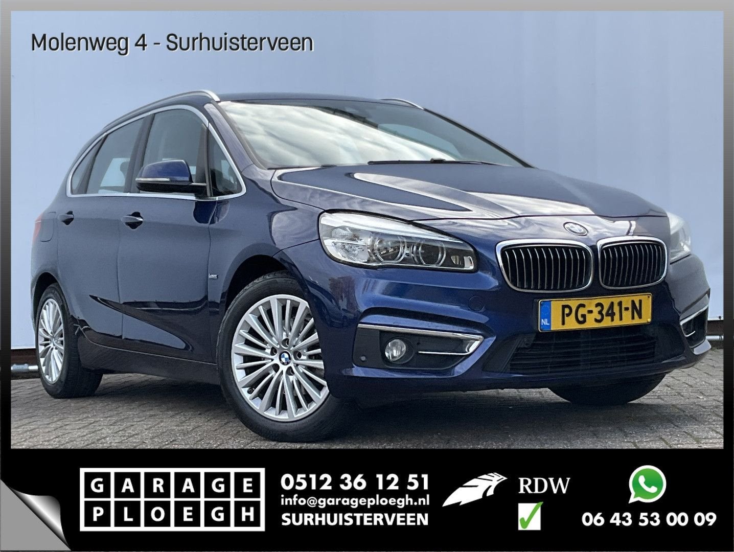 BMW 218 Active Tourer 2-serie 218i High Executive M-Sport He, Auto's, Automaat, Monovolume, Navigatiesysteem, Blauw