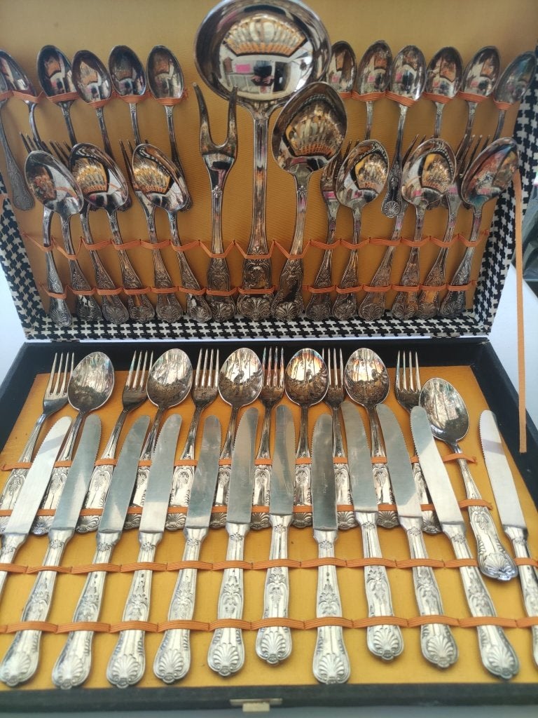 Bestek koffer, Enlèvement, Comme neuf, Inox ou Chrome, Set de couverts