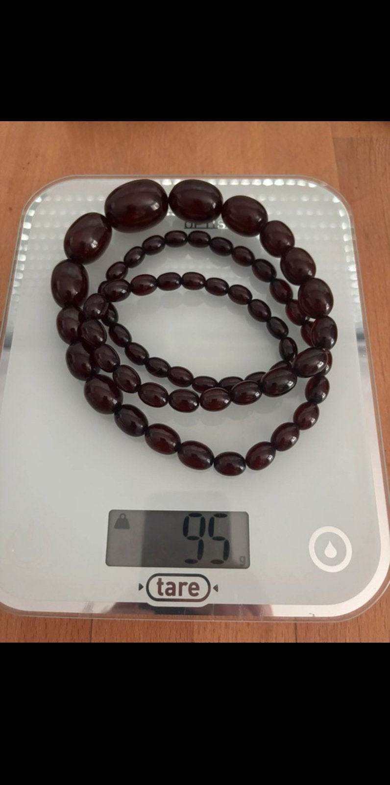 Collier bakelite cherry cerise faturan vintage, Enlèvement ou Envoi, Comme neuf