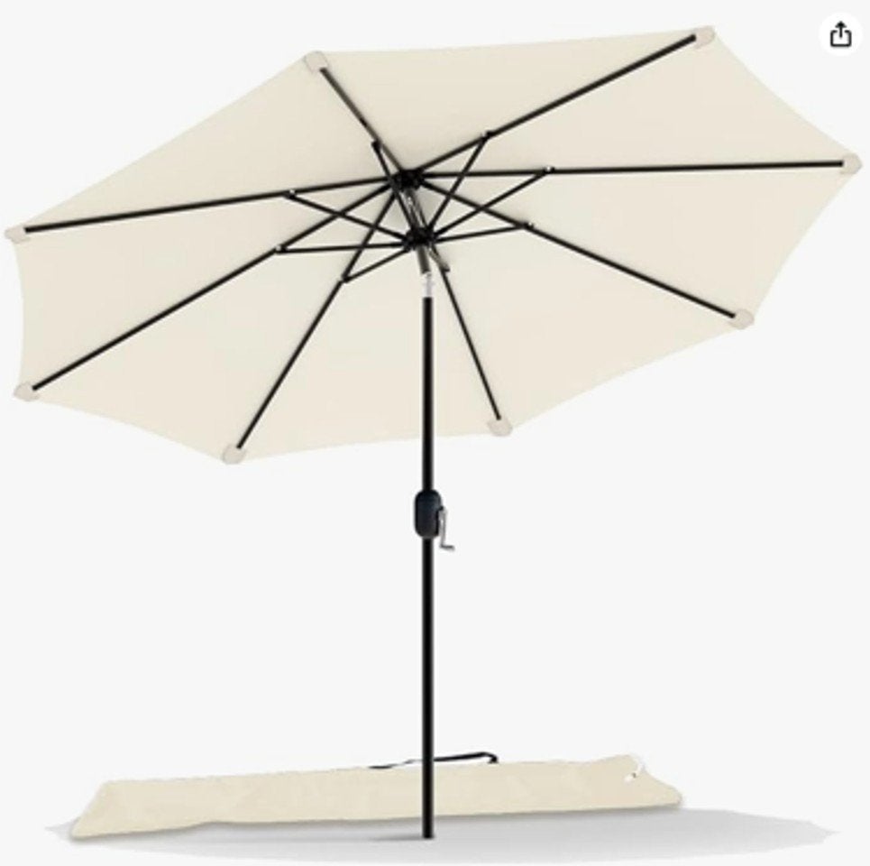Parasol VOUNOT Garden Tilt 270 cm Canvas UV Protection, Tuin en Terras, Ophalen, Zo goed als nieuw, 1 tot 2 meter, Stokparasol