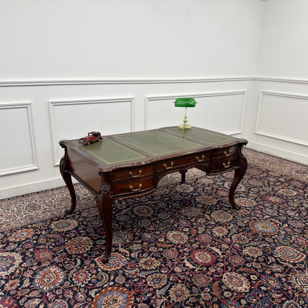 Klassiek Engels Chesterfield Schrijftafel Bureau, Antiquités & Art, Enlèvement ou Envoi