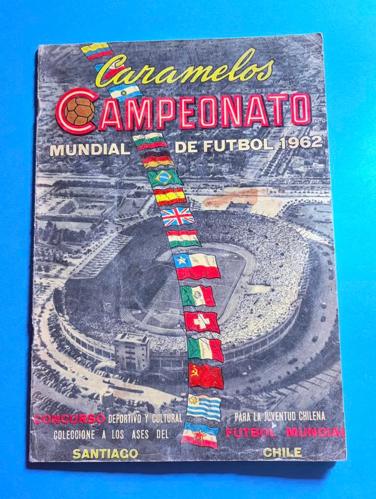 Compleet origineel album van het WK 1962 - Chileense editi, Verzenden, Gebruikt, Sticker