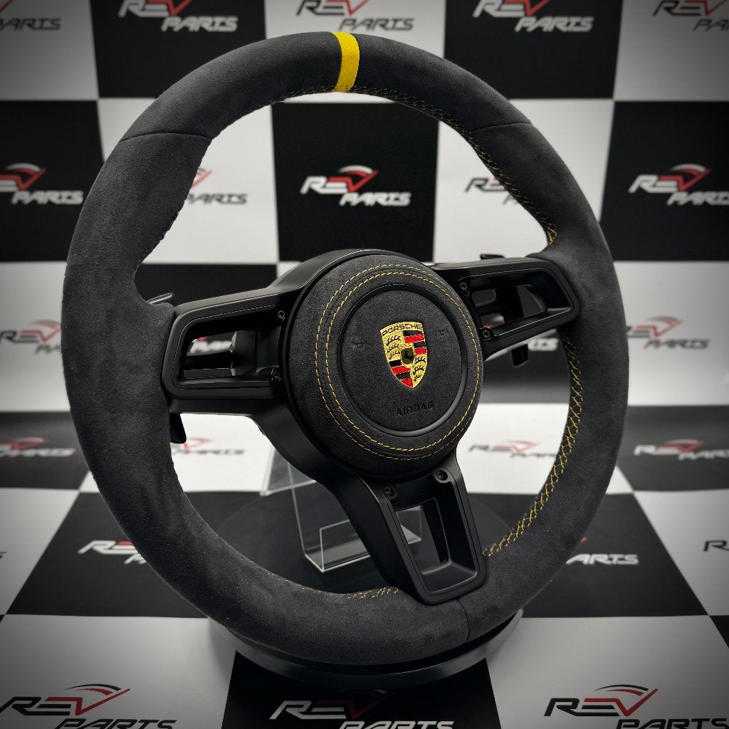 Volant jaune en alcantara sportif Porsche, Autos : Pièces & Accessoires, Enlèvement ou Envoi, Neuf, Porsche