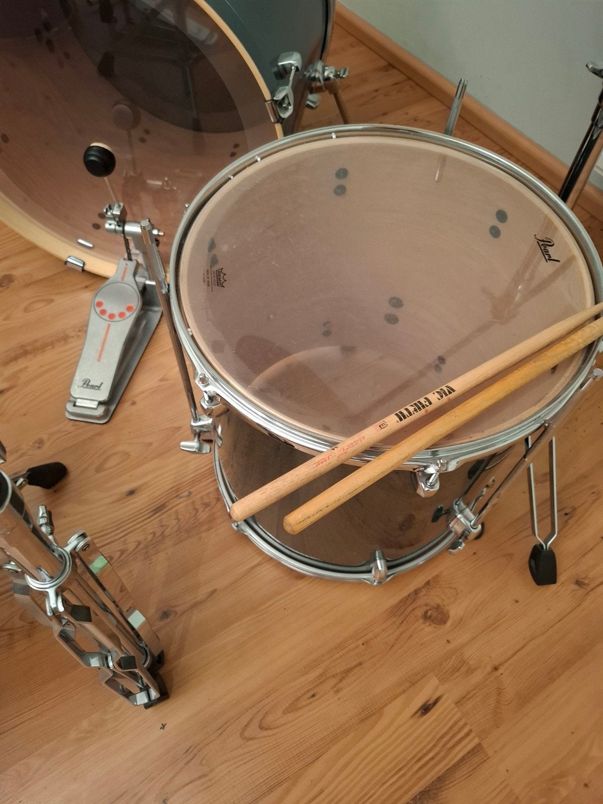 Drumstel pearl export  blauw, Muziek en Instrumenten, Drumstellen en Slagwerk, Ophalen, Zo goed als nieuw, Pearl