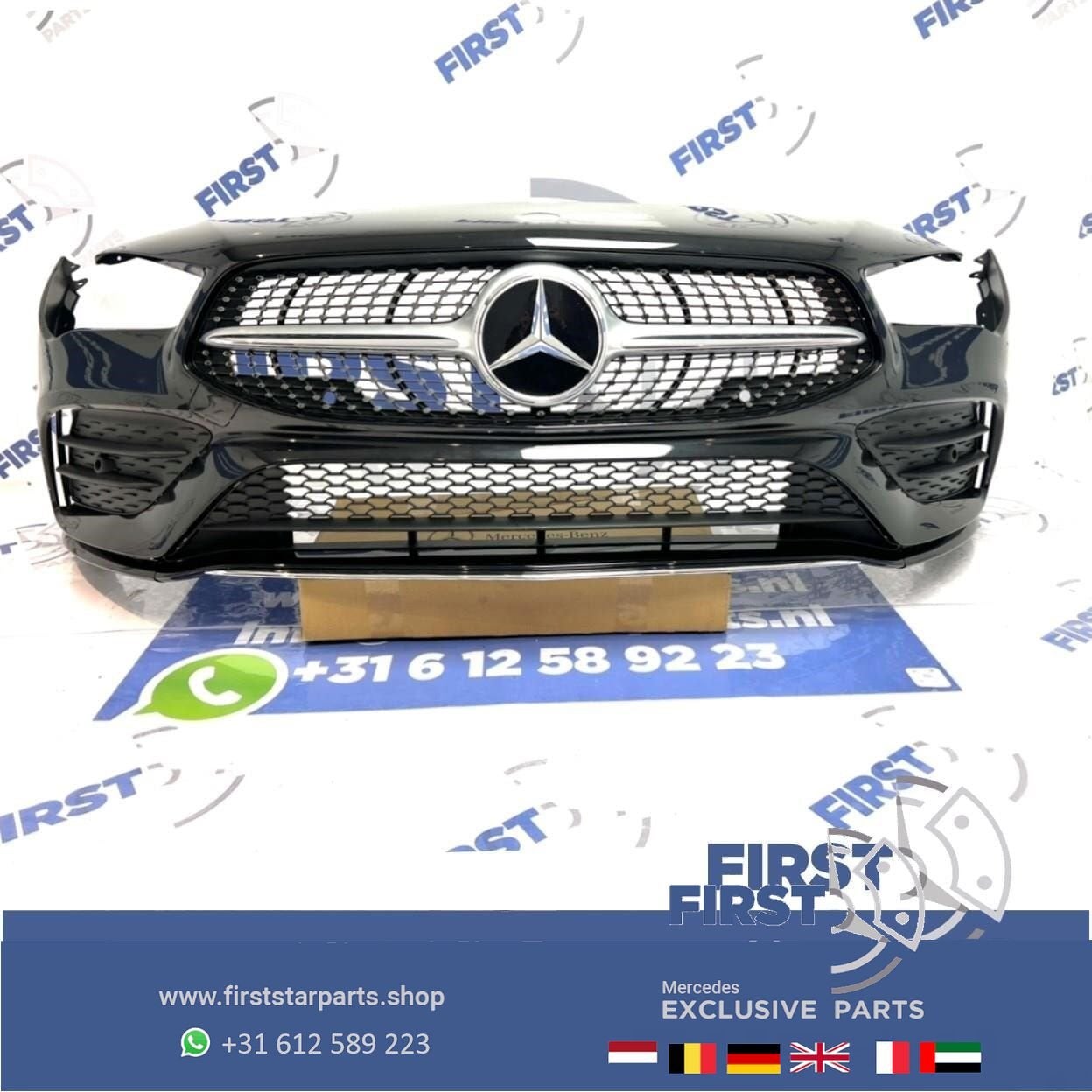 W118 C118 AMG LINE VOORBUMPER ZWART Mercedes 2018-2022 ORIGI, Utilisé, -, Avant, -