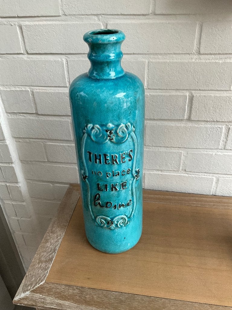 Mooie blauw geglazuurde decoratie vaas, Maison & Meubles, Accessoires pour la Maison | Vases, Enlèvement ou Envoi, Utilisé, Bleu