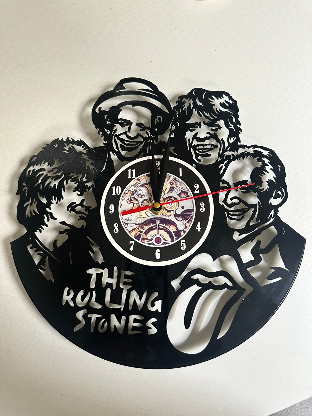 Horloge murale Rolling Stones, LP savante Hot Lips, Enlèvement, Comme neuf, Horloge murale