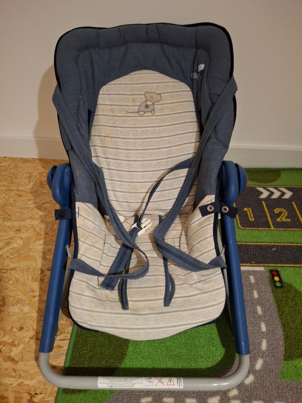transat pour bébé gris bleu, Enfants & Bébés, Relax bébé, Enlèvement, Utilisé, Autres marques