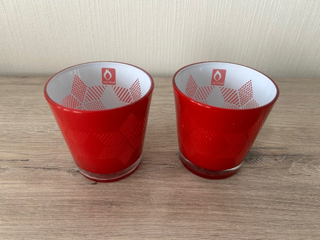 2 theelichthouders Bolsius, Ophalen of Verzenden, Zo goed als nieuw, Overige merken
