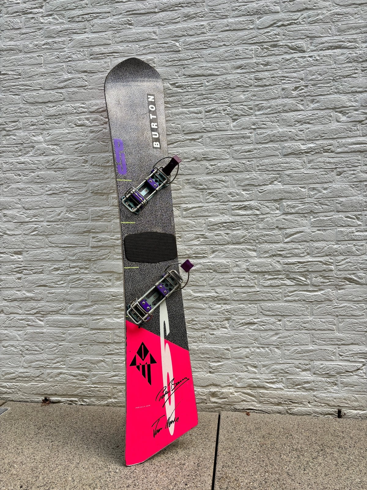 Zeldzaam Vintage Burton Snowboard – Retro Metalen Bindingen, Sport en Fitness, Ophalen, Gebruikt, Board