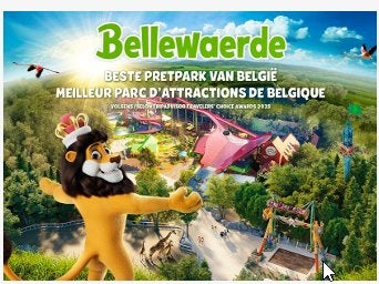 Ticket Bellewaerde, Tickets en Kaartjes, Recreatie | Pretparken en Attractieparken, Eén persoon, Ticket of Toegangskaart