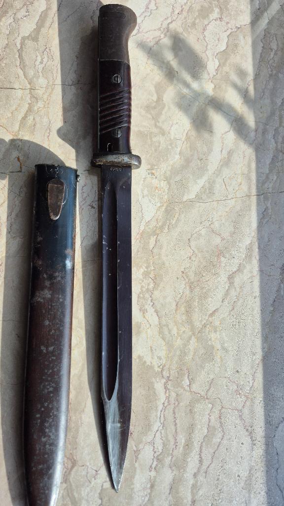 Wehrmacht/SS K98 bayonet ddl 1942 nummergelijk, Collections, Enlèvement ou Envoi
