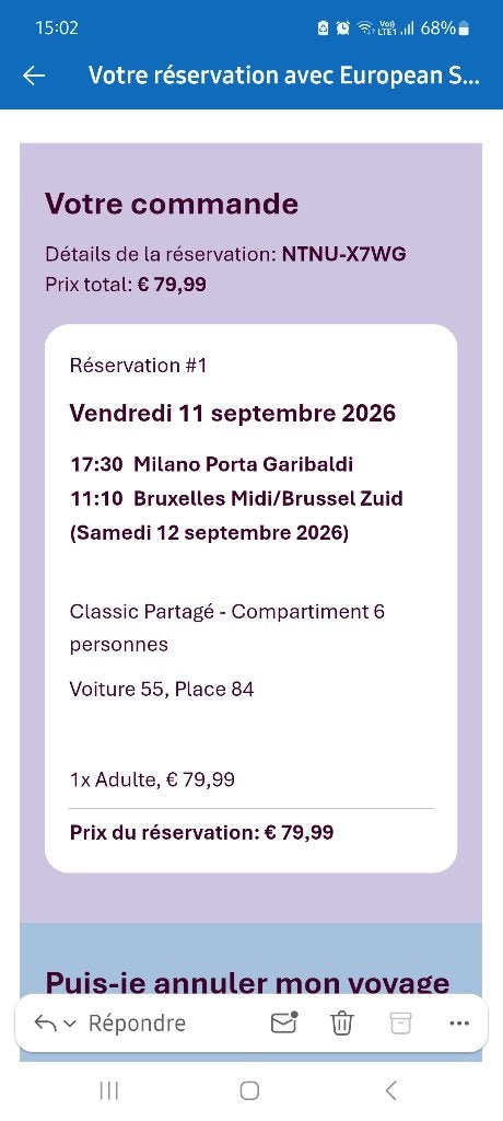 Treinkaartje, Tickets en Kaartjes, Eén persoon, Trein, Algemeen kaartje