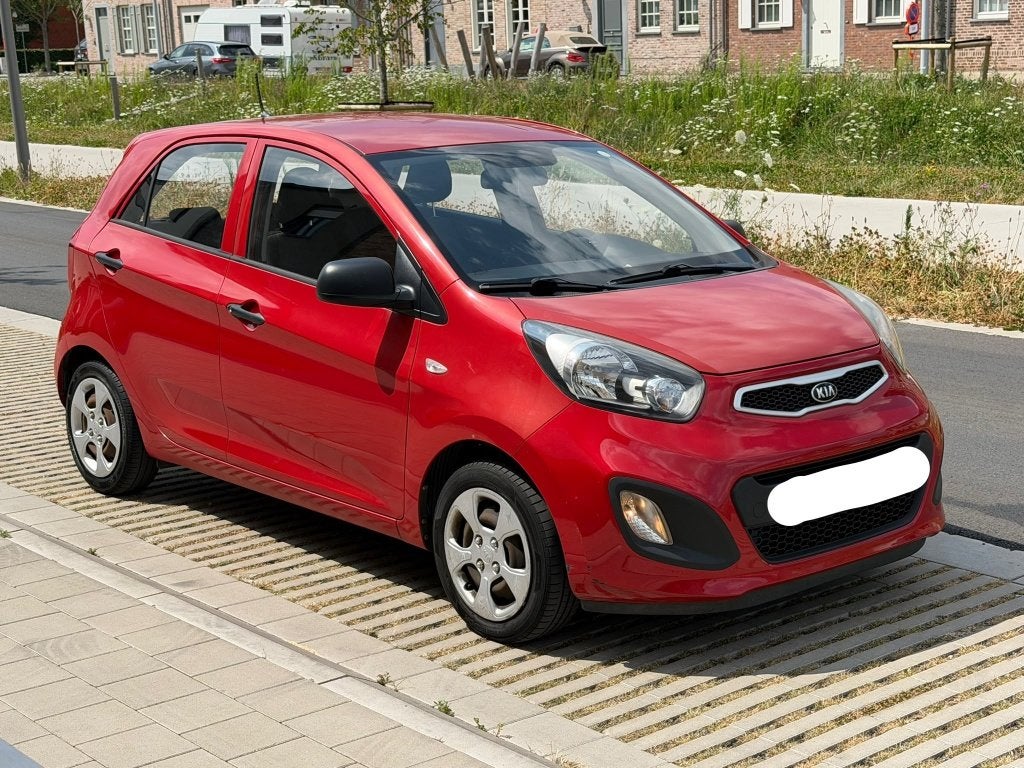 Kia Picanto 2014 benzine 110000km airco, Auto's, Kia, Euro 5, Zwart, Handgeschakeld, 5 deurs