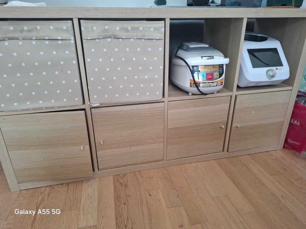 Etagères Ikea kallax  77 x 147 cm effet chêne blanchi, Enlèvement