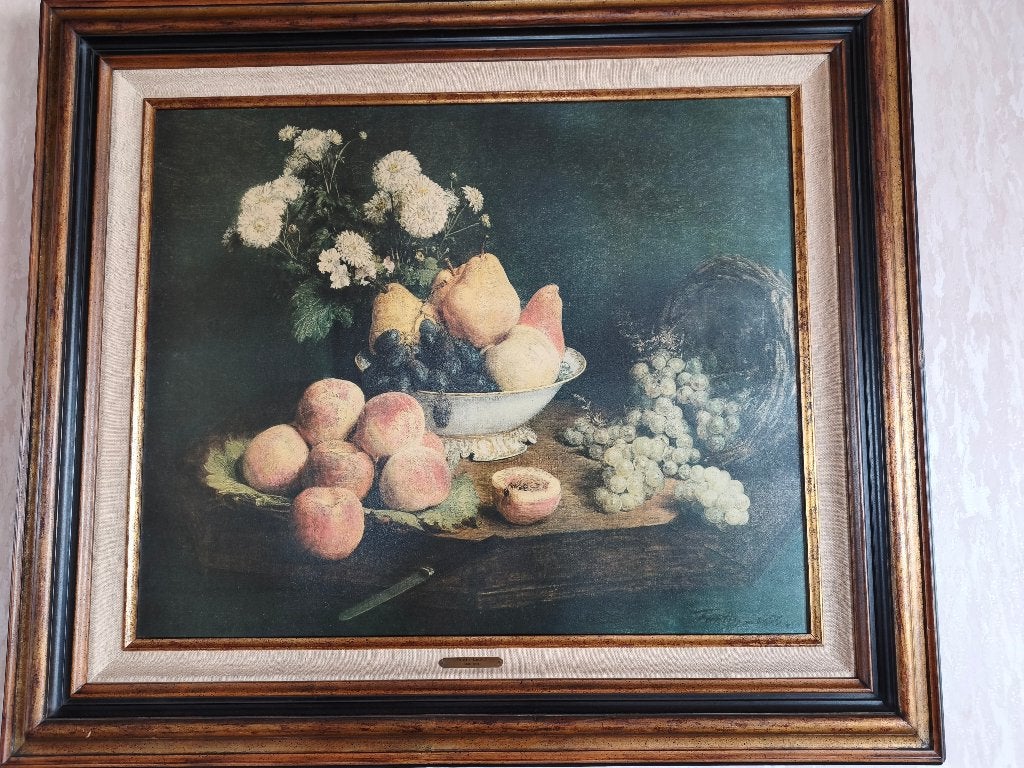 Schilderij Fantin-Latour stilleven 82x98cm, Ophalen, Doek, Klassiek, Stilleven