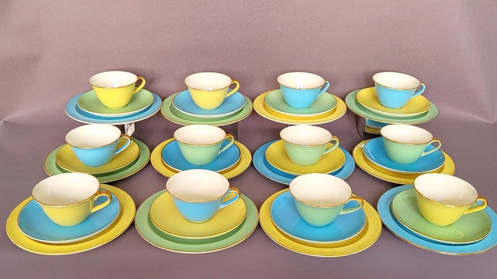 ️✔️Service 12 personnes Boch Pastel Vintage 60', Enlèvement ou Envoi