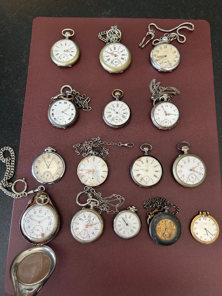 Collectie van 15 oude zakhorloges, Ophalen, Overige materialen, Zakhorloge