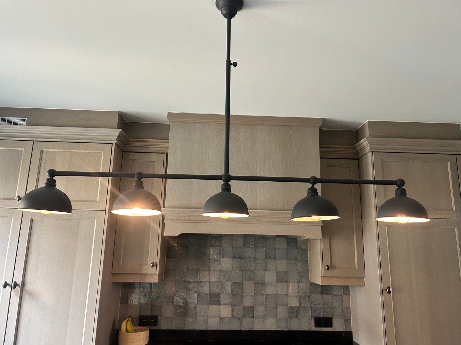 Hanglamp met 5 koepels, Ophalen, Zo goed als nieuw