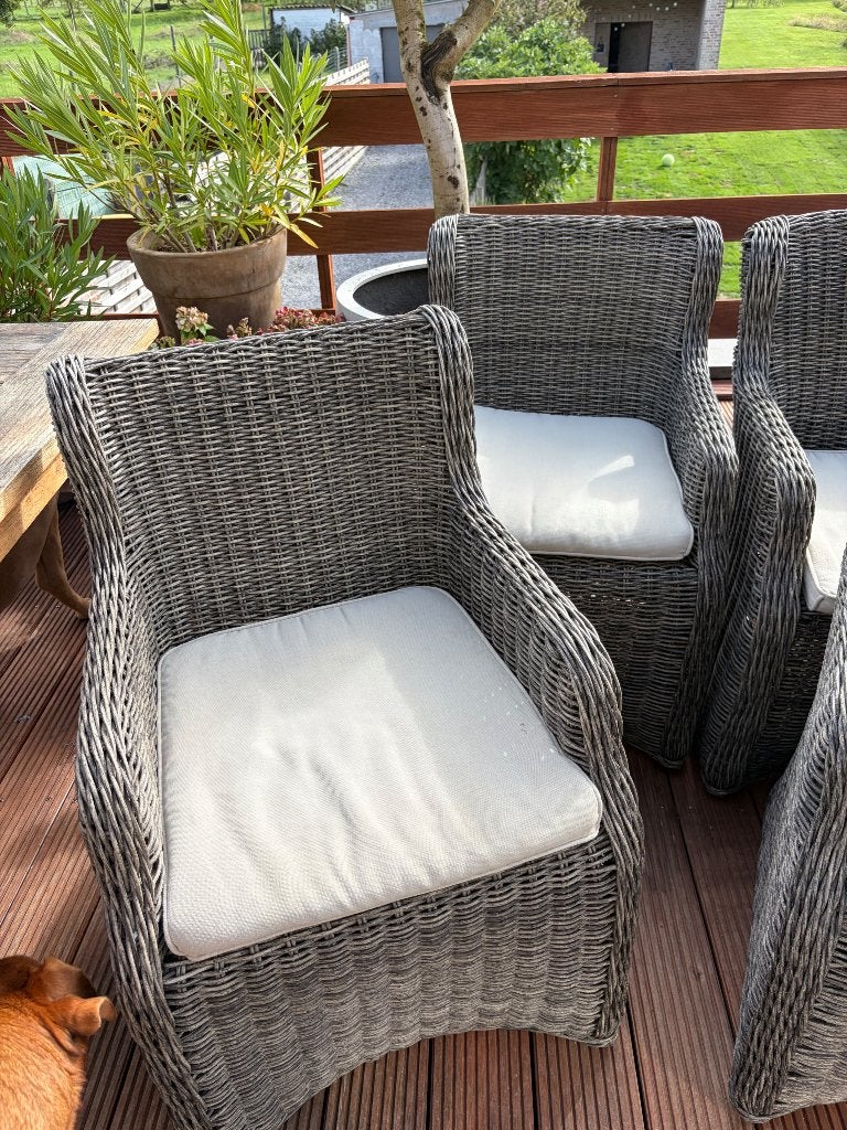 6 chaises de jardin country en parfait état, Enlèvement, Comme neuf, Osier