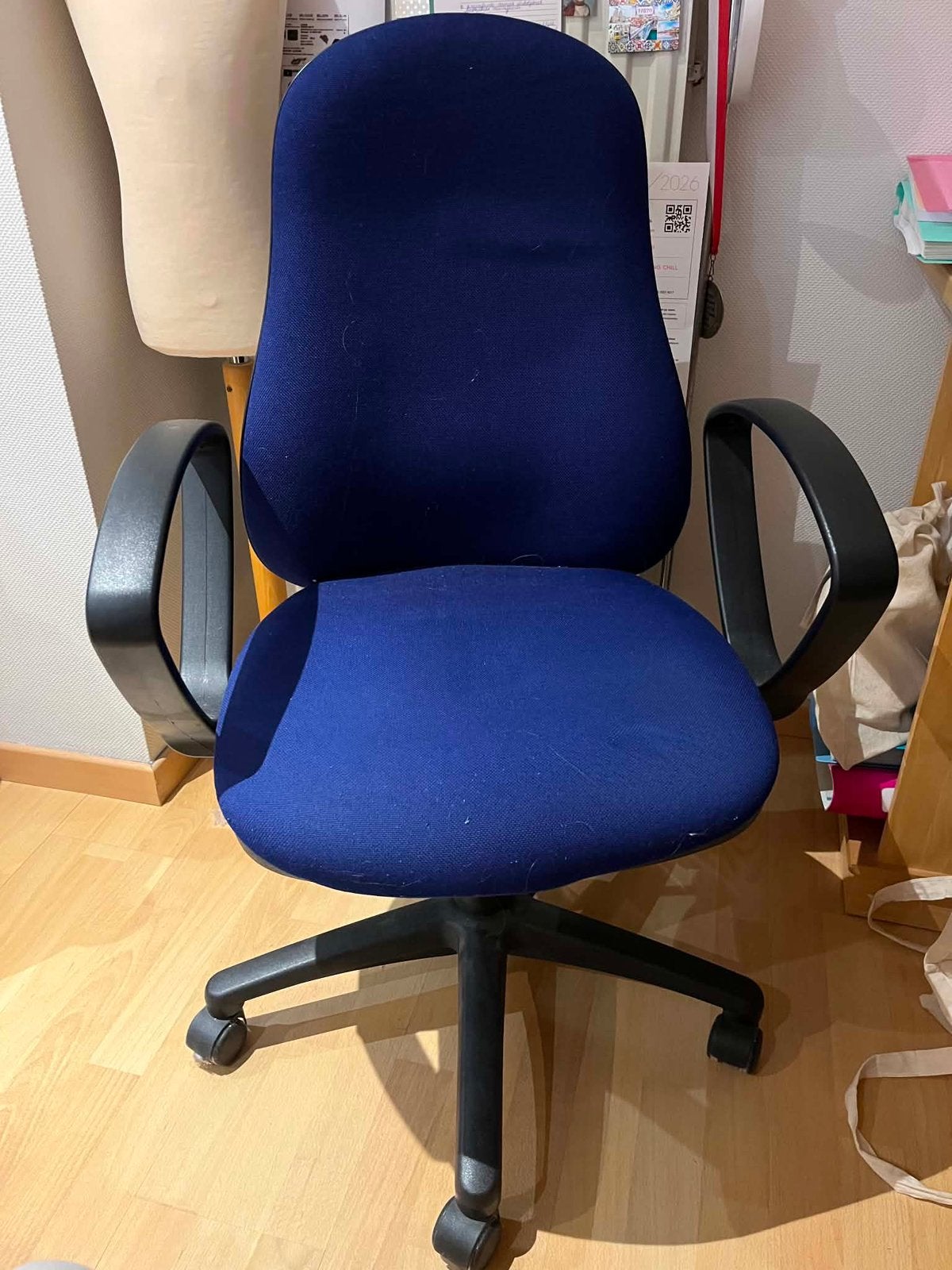chaise de bureau, Enlèvement, Utilisé, Bleu, Chaise de bureau