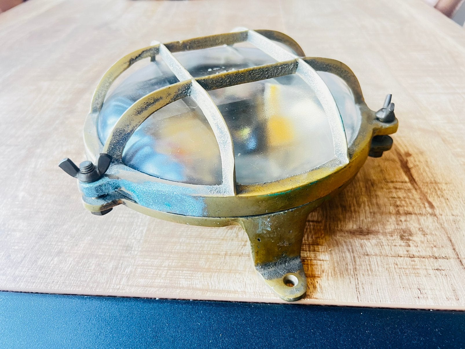 Lampe de navire vintage en laiton - Style maritime, Enlèvement ou Envoi, Comme neuf