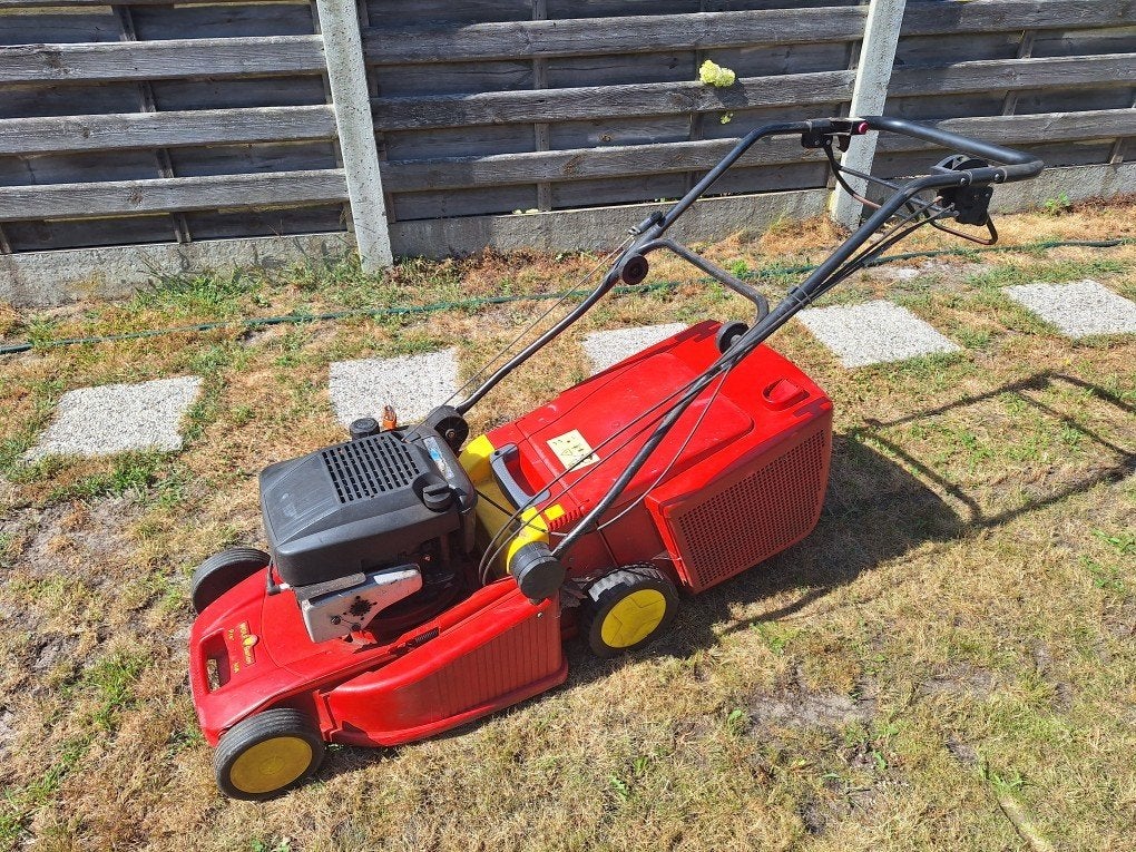 Grasmaaier benzine - start plots niet meer - Wolf Garten, Cirkelmaaier, Gebruikt, Wolf garten, Ophalen of Verzenden