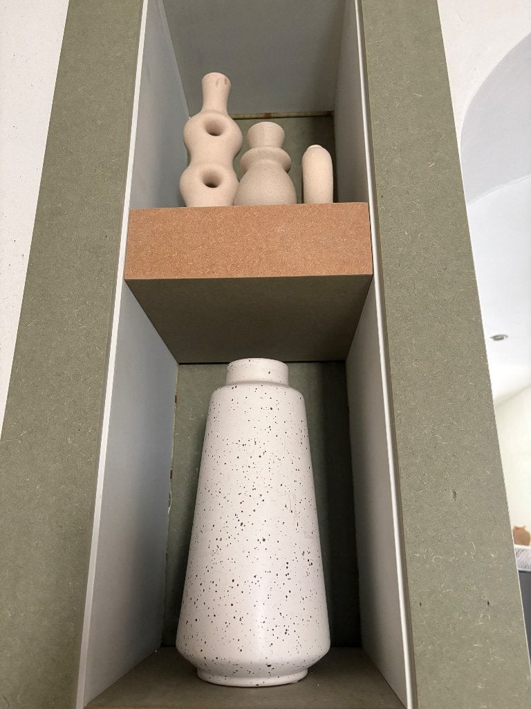 Decoratie stukken crème & vaas, Ophalen, Zo goed als nieuw, Overige kleuren, Overige vormen