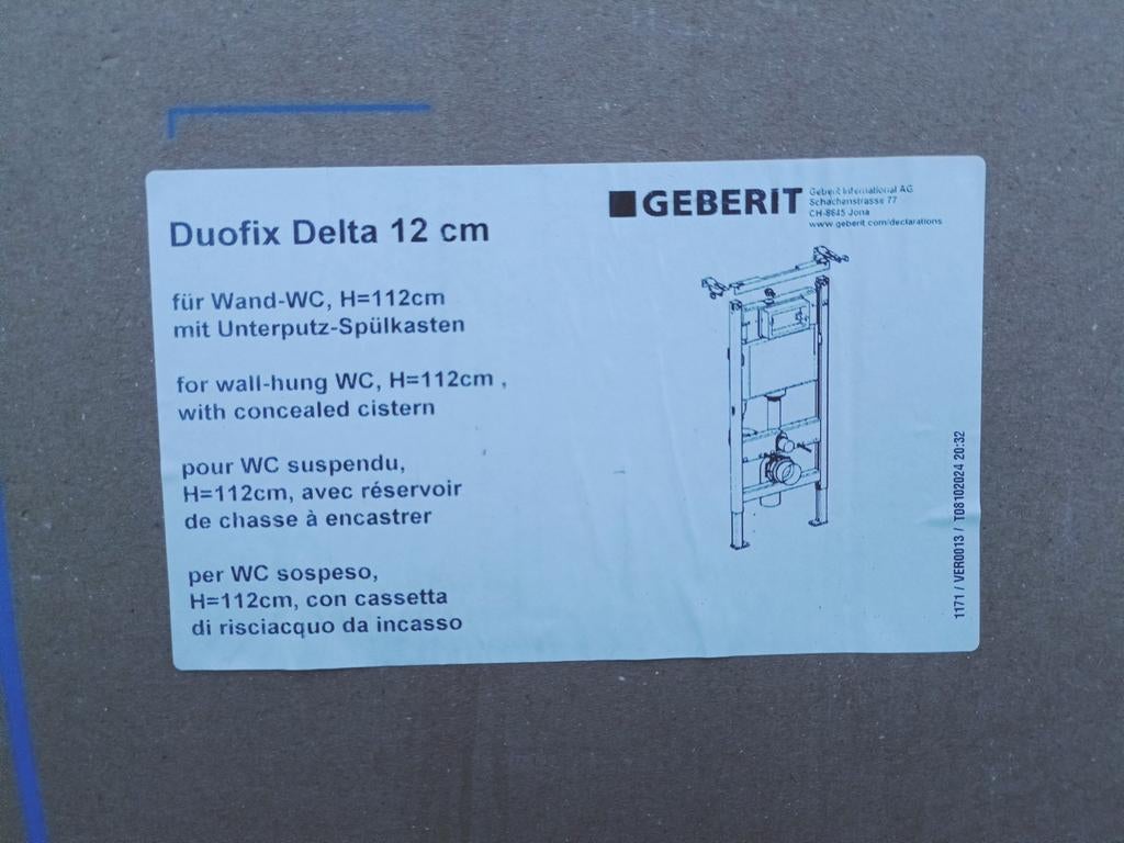 2x Support WC suspendu GEBERIT, Ophalen