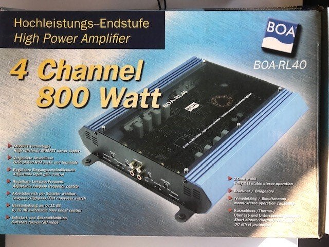 Dietz BOA-RL-40 – 4x 100W versterker, Auto diversen, Autospeakers, Ophalen of Verzenden, Nieuw