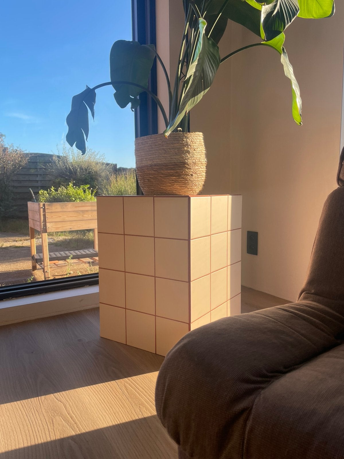 Table en carrelage unique faite à la main, Maison & Meubles, Neuf, Moins de 55 cm, Carré, Enlèvement