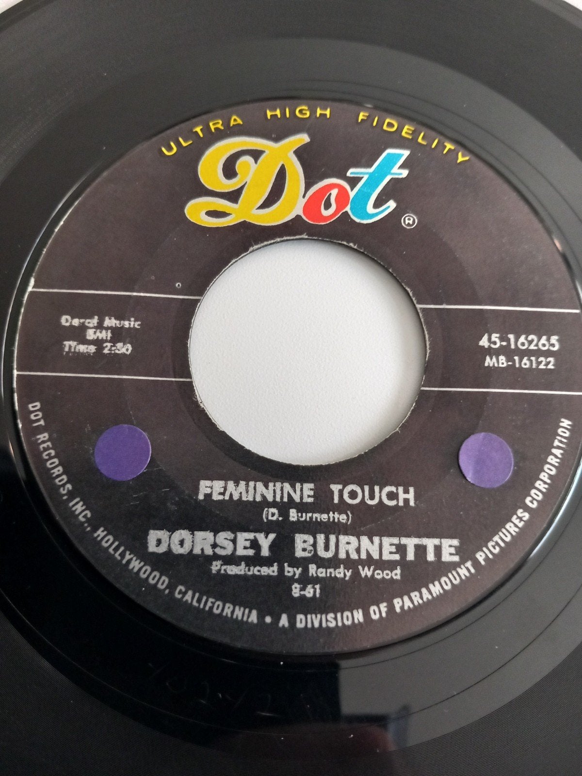 DORSEY BRUNETTE. FEMININE TOUCH. POPCORN OLDIES USA 45T