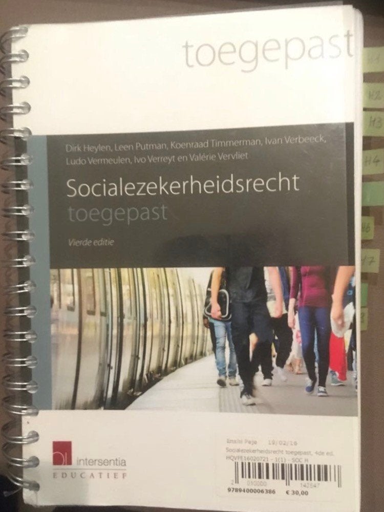 STUDIEBOEK - Socialezekerheidsrecht Toegepast, Boeken, Studieboeken en Cursussen, Zo goed als nieuw, Hoger Onderwijs, Ophalen of Verzenden