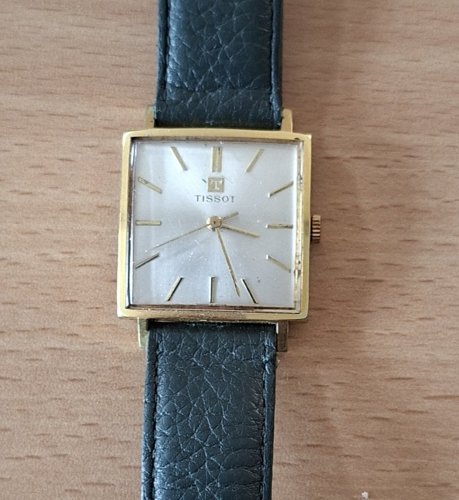 MONTRE VINTAGE TISSOT, Montre-bracelet, Enlèvement ou Envoi, Cuir, Utilisé