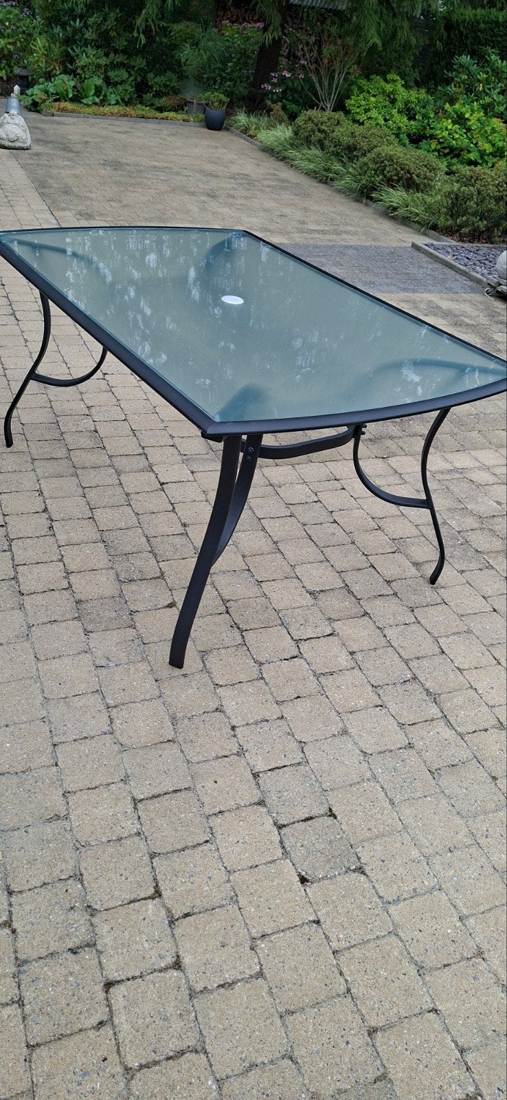 Tuintafel in zeer goede staat Tuintafe, Jardin & Terrasse, Tables de jardin, Enlèvement, Utilisé, Carré, Aluminium