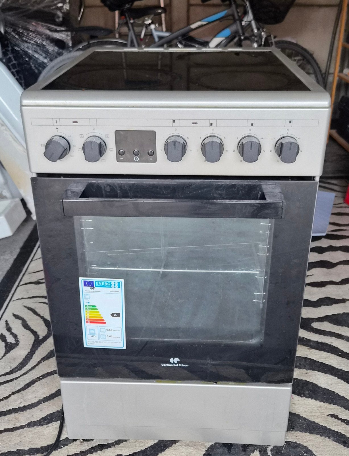 Continental Edison CECV60FCS keramische kookplaat — Zeer, Elektronische apparatuur, Fornuizen, Ophalen, Gebruikt, Grill, 4 kookzones