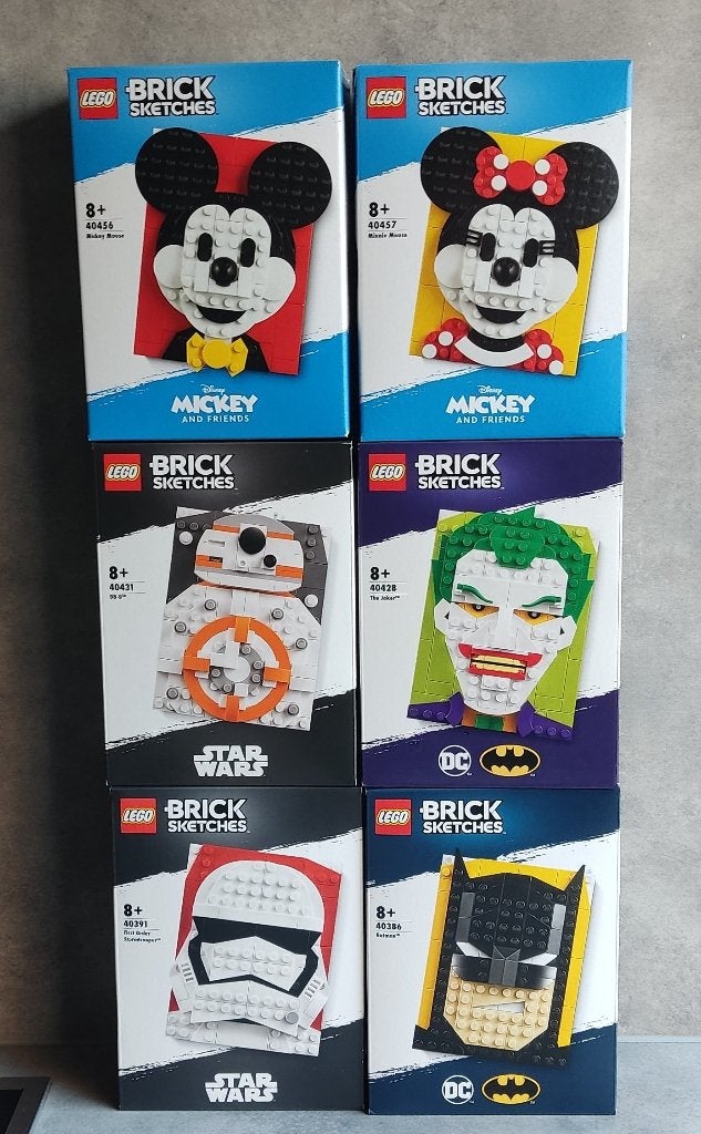 lego brick sketches batman joker star wars minnie mickey, Kinderen en Baby's, Speelgoed | Duplo en Lego, Star Wars, Lego, Nieuw
