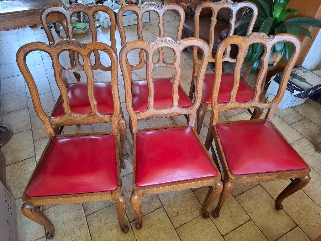 chaises, Rouge, Enlèvement, Utilisé, Bois