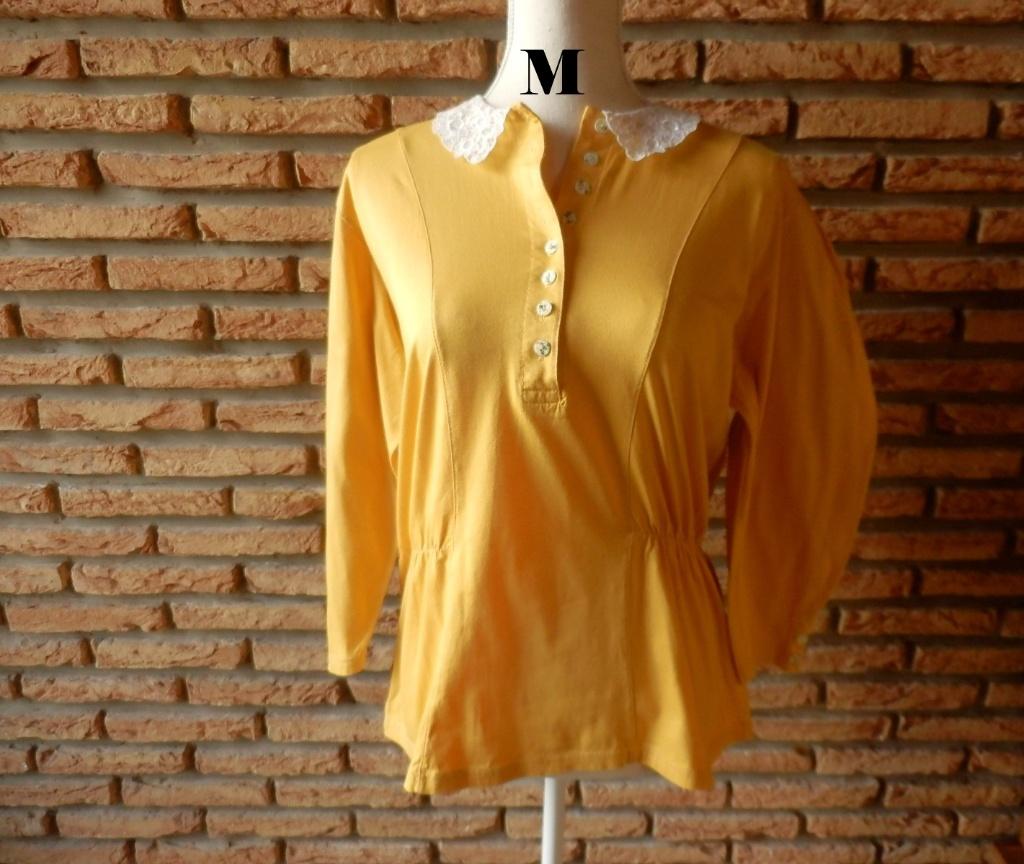 (36) - blouse femme t.38 jaune - wolff -, Maat 38/40 (M), Geel, Ophalen of Verzenden, Zo goed als nieuw