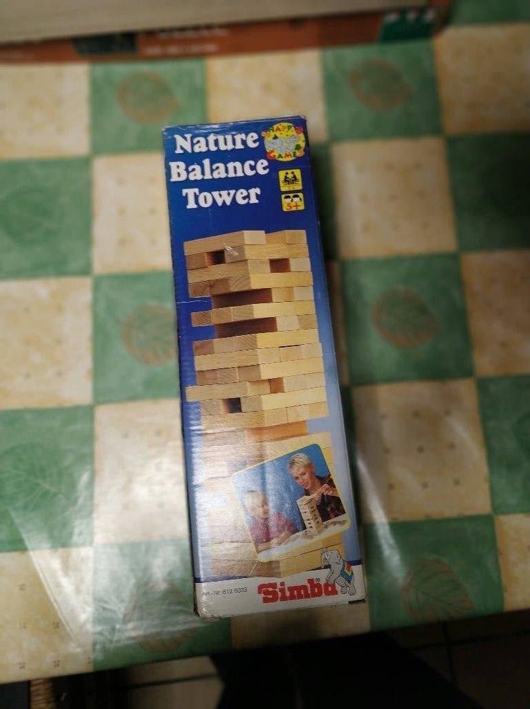 balans toren met houten blokken leuk gezelschapspel simba, Hobby & Loisirs créatifs, Enlèvement ou Envoi