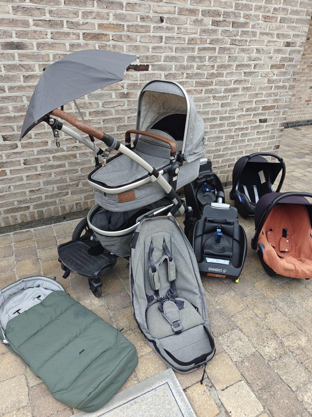 Joolz kinderwagen compleet + toebehoren, Gebruikt, Luchtbanden, Ophalen, Kinderwagen