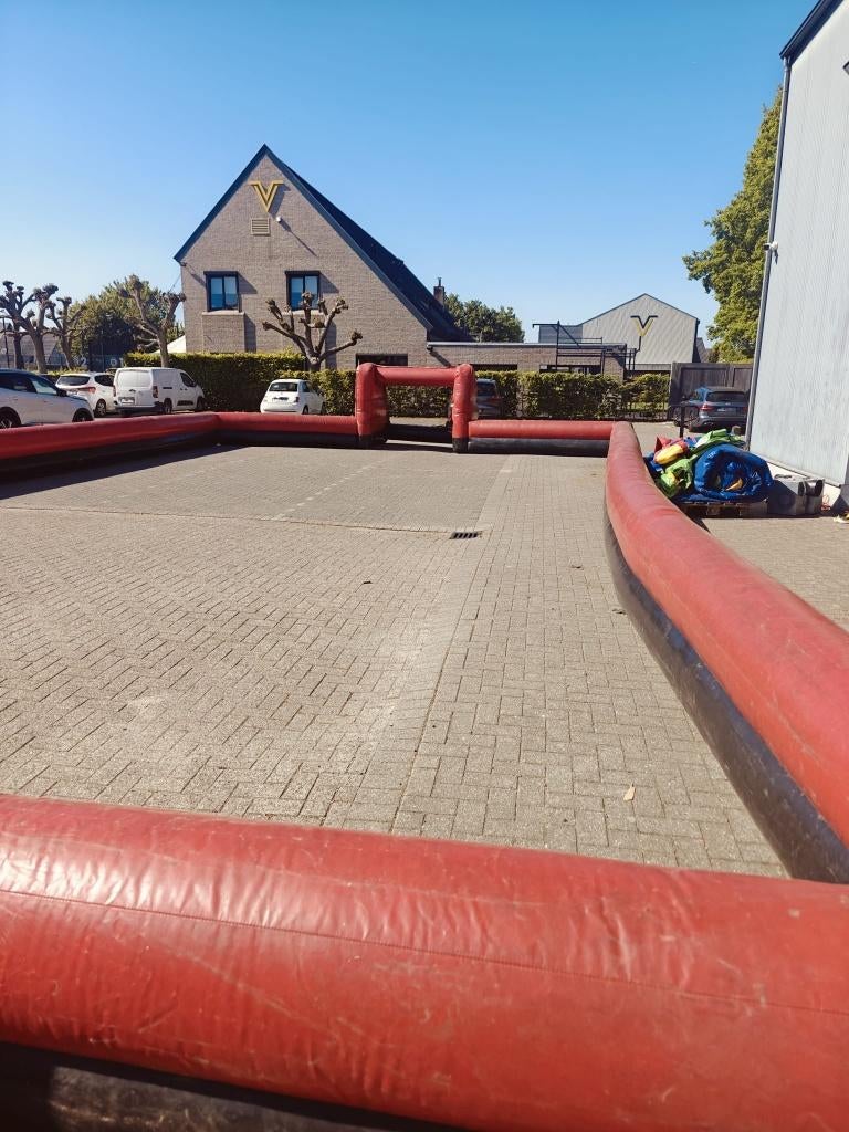 Voetbalboarding springkasteel, Ophalen, Gebruikt