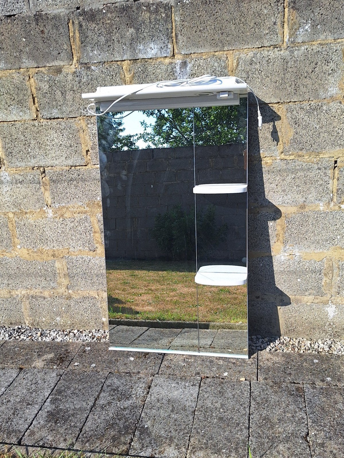 MIROIR AVEC MEUBLE PLUS VASQUE, Maison & Meubles, Accessoires pour la Maison | Miroirs, Enlèvement