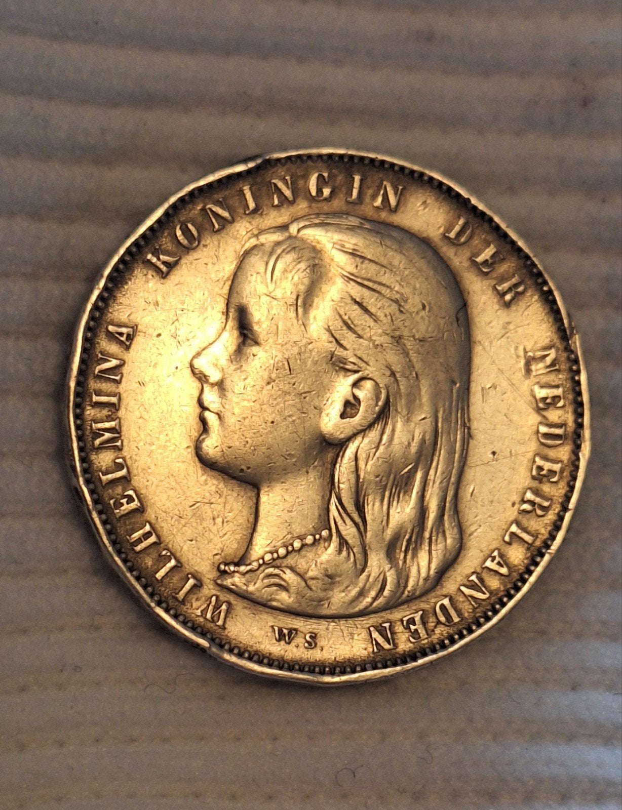 Zilveren 1 Gulden 1892 – Wilhelmina "100 C." – Eerste Jaarta, Envoi, Reine Wilhelmine, 1 florin, Argent