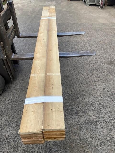 PLANKEN GRENEN 50 M²  135 x 22 mm, Doe-het-zelf en Bouw, Hout en Planken, Ophalen, Minder dan 25 mm, Grenen, Zo goed als nieuw