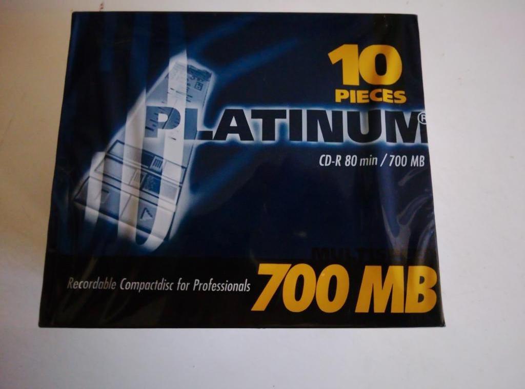 Platinum CD-R 80 min/700 MB, verpakt per 10(jewel case), Ophalen of Verzenden