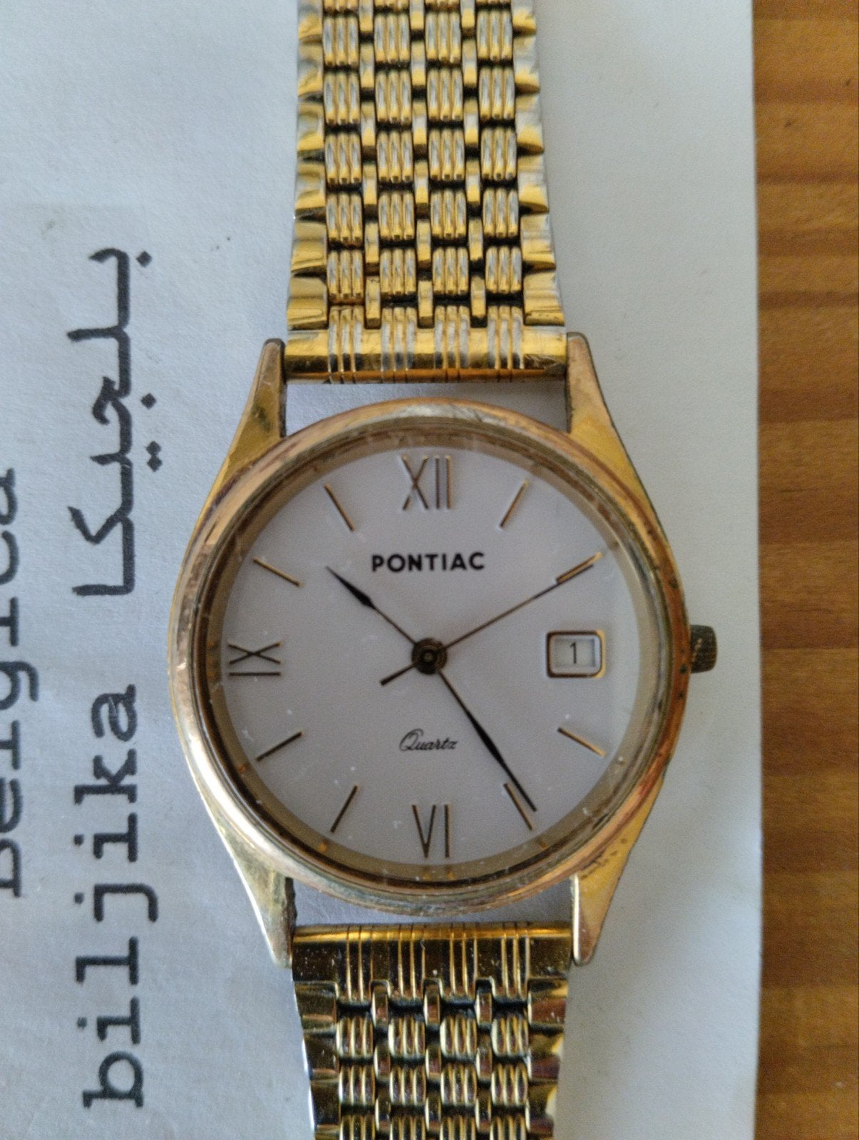 Montre à quartz Pontiac en or, Bijoux, Sacs & Beauté, Envoi