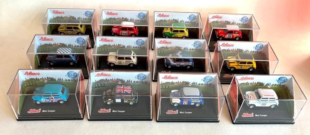 Mini Cooper set & display Schuco “Junior line “., Enlèvement ou Envoi, Comme neuf, Voiture