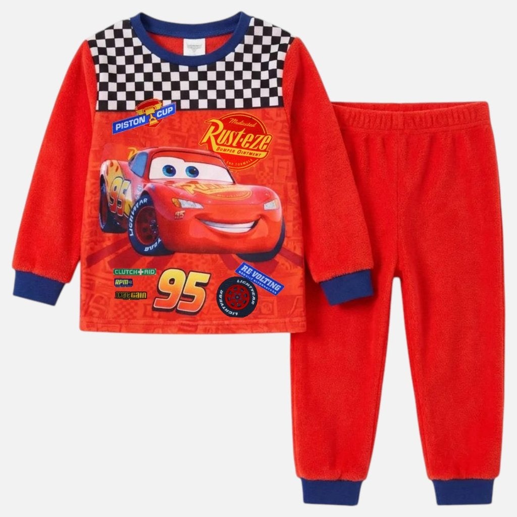 Disney Cars Fleece Pyjama Rood - Mt 92 - 98 - 104 - 110 -116, Kinderen en Baby's, Nacht- of Onderkleding, Nieuw, Ophalen of Verzenden