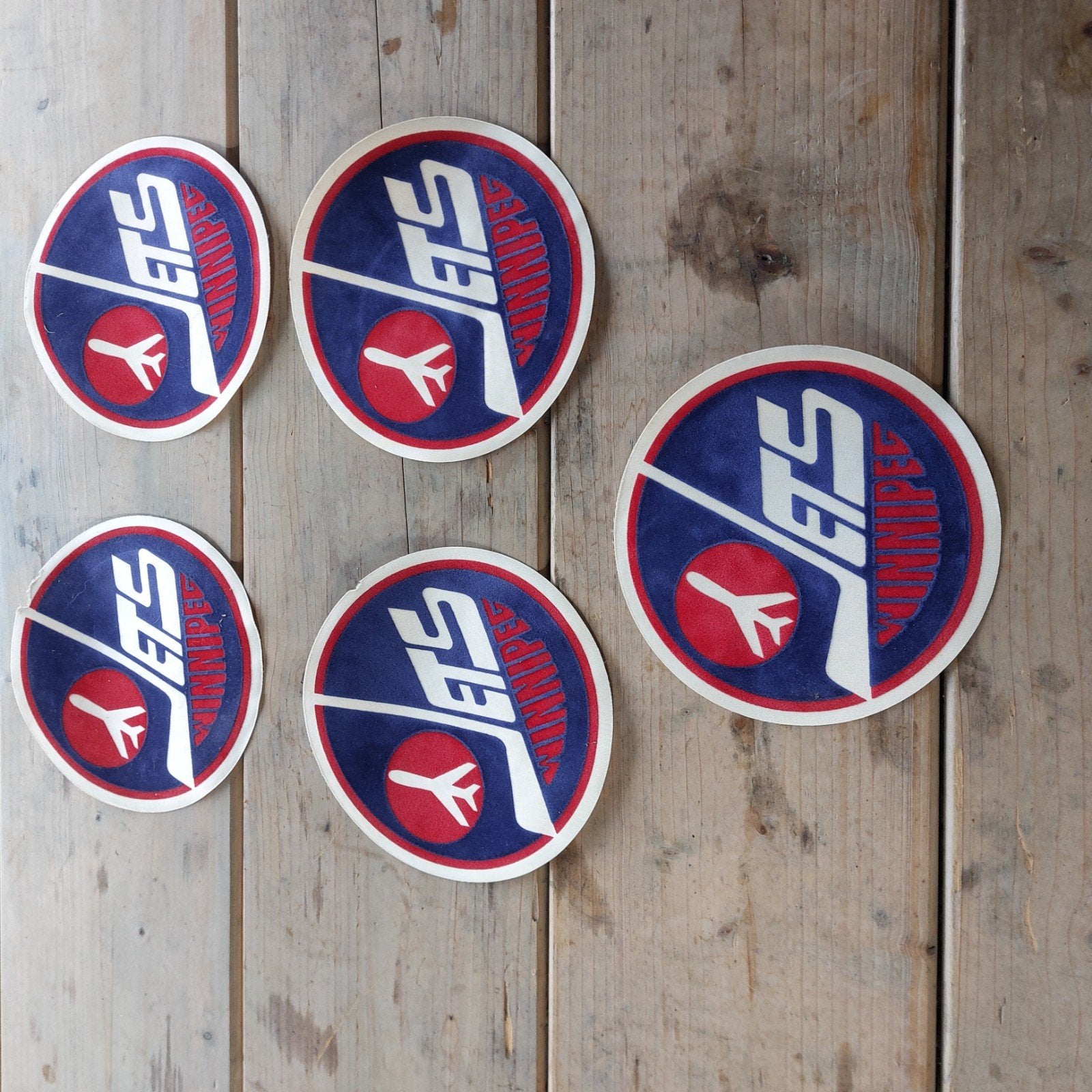 vintage Winnipeg jets patches, Ophalen of Verzenden, Zo goed als nieuw, IJshockeyschaatsen